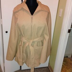 *RARE* EUC Avenue Wool-blend Zippered Cape